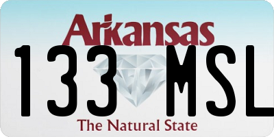AR license plate 133MSL