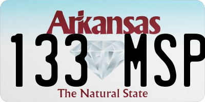 AR license plate 133MSP
