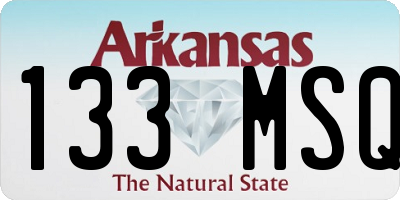 AR license plate 133MSQ