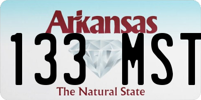 AR license plate 133MST