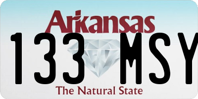 AR license plate 133MSY