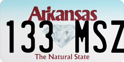 AR license plate 133MSZ