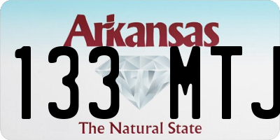 AR license plate 133MTJ