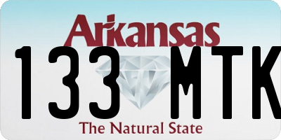 AR license plate 133MTK