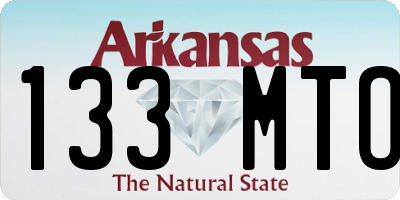 AR license plate 133MTO