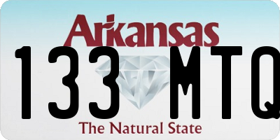 AR license plate 133MTQ