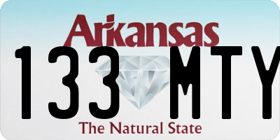 AR license plate 133MTY