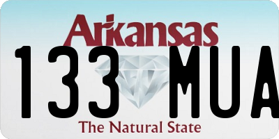 AR license plate 133MUA