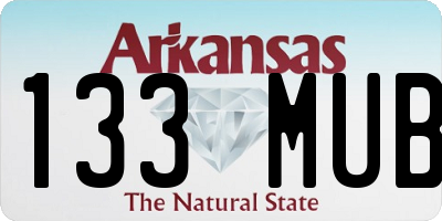 AR license plate 133MUB
