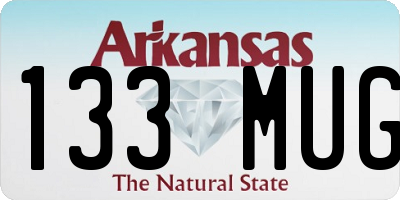 AR license plate 133MUG