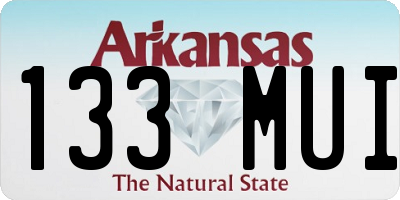 AR license plate 133MUI