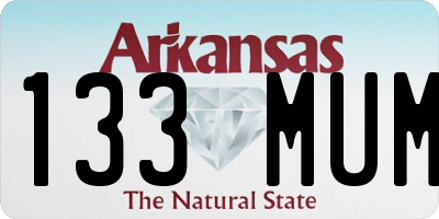 AR license plate 133MUM