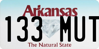 AR license plate 133MUT