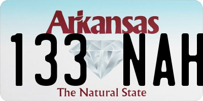 AR license plate 133NAH