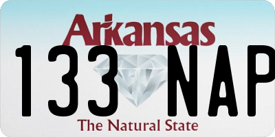 AR license plate 133NAP