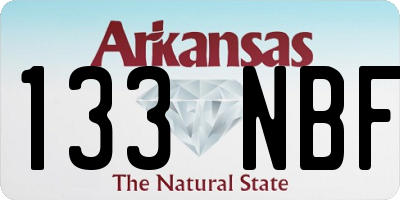 AR license plate 133NBF