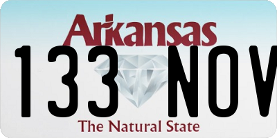 AR license plate 133NOV