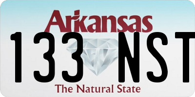 AR license plate 133NST