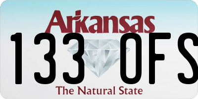 AR license plate 133OFS