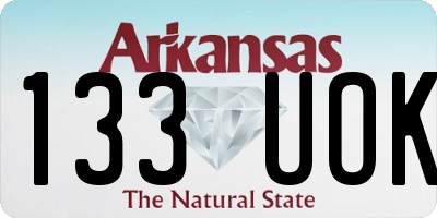 AR license plate 133UOK