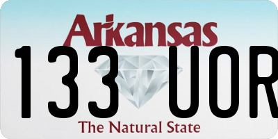 AR license plate 133UOR