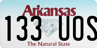 AR license plate 133UOS