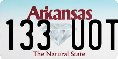 AR license plate 133UOT