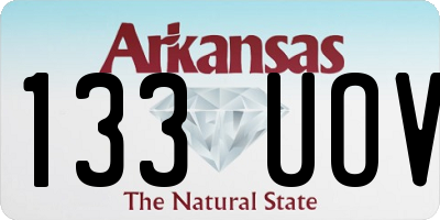 AR license plate 133UOV