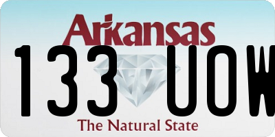 AR license plate 133UOW
