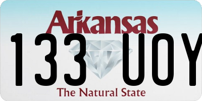 AR license plate 133UOY
