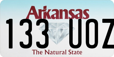 AR license plate 133UOZ