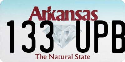 AR license plate 133UPB
