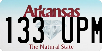 AR license plate 133UPM