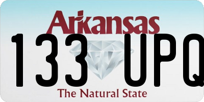 AR license plate 133UPQ