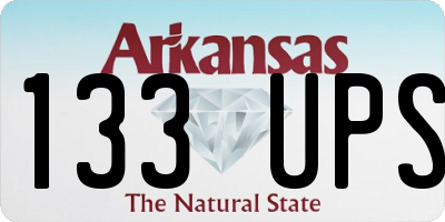 AR license plate 133UPS