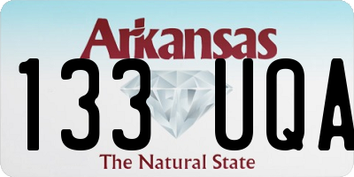AR license plate 133UQA