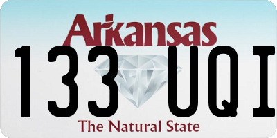 AR license plate 133UQI