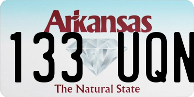 AR license plate 133UQN