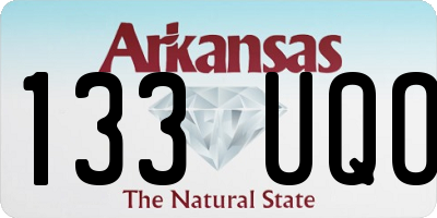 AR license plate 133UQO