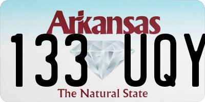 AR license plate 133UQY