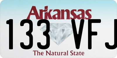 AR license plate 133VFJ