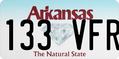 AR license plate 133VFR