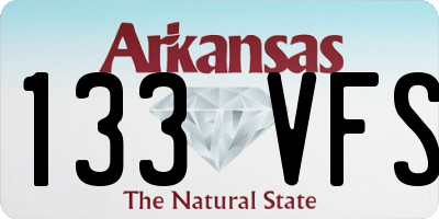 AR license plate 133VFS
