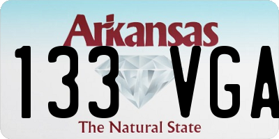 AR license plate 133VGA