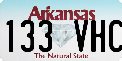AR license plate 133VHC