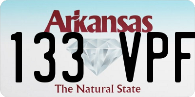 AR license plate 133VPF