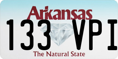 AR license plate 133VPI