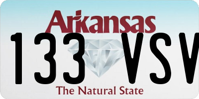 AR license plate 133VSV