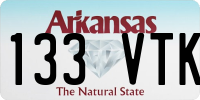 AR license plate 133VTK