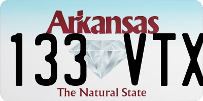 AR license plate 133VTX